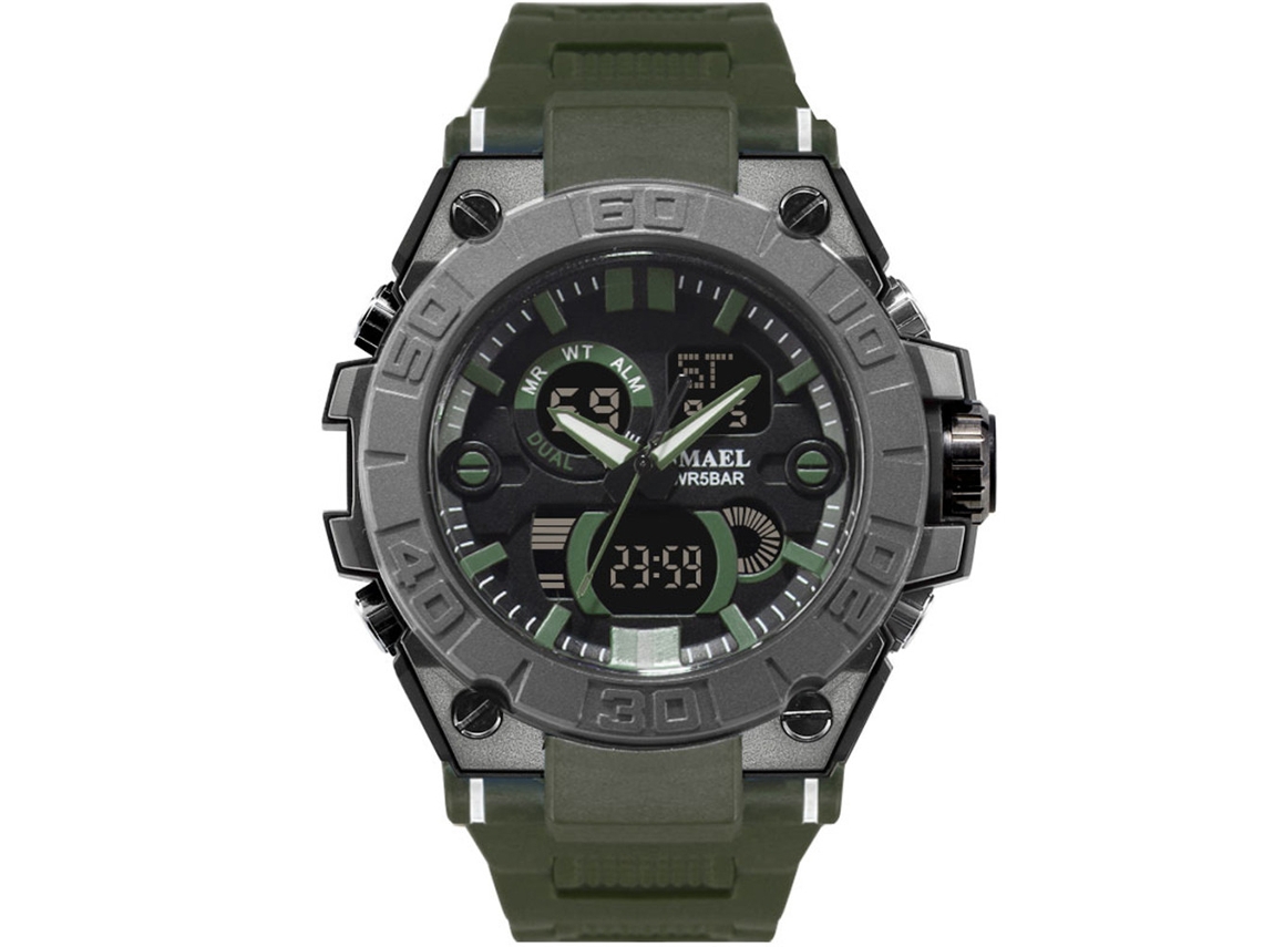 Reloj Deportivo Electrónico Para Hombre, Resistente Al Agua Hasta 50 M, Con Pantalla Luminosa Y Correa Hipoalergénica.