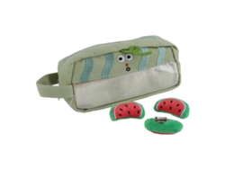 Estuche grande para lápices con lona suave estilo Cremeller de dibujos animados, gran capacidad, color verde, para la escuela, el hogar y la oficina.