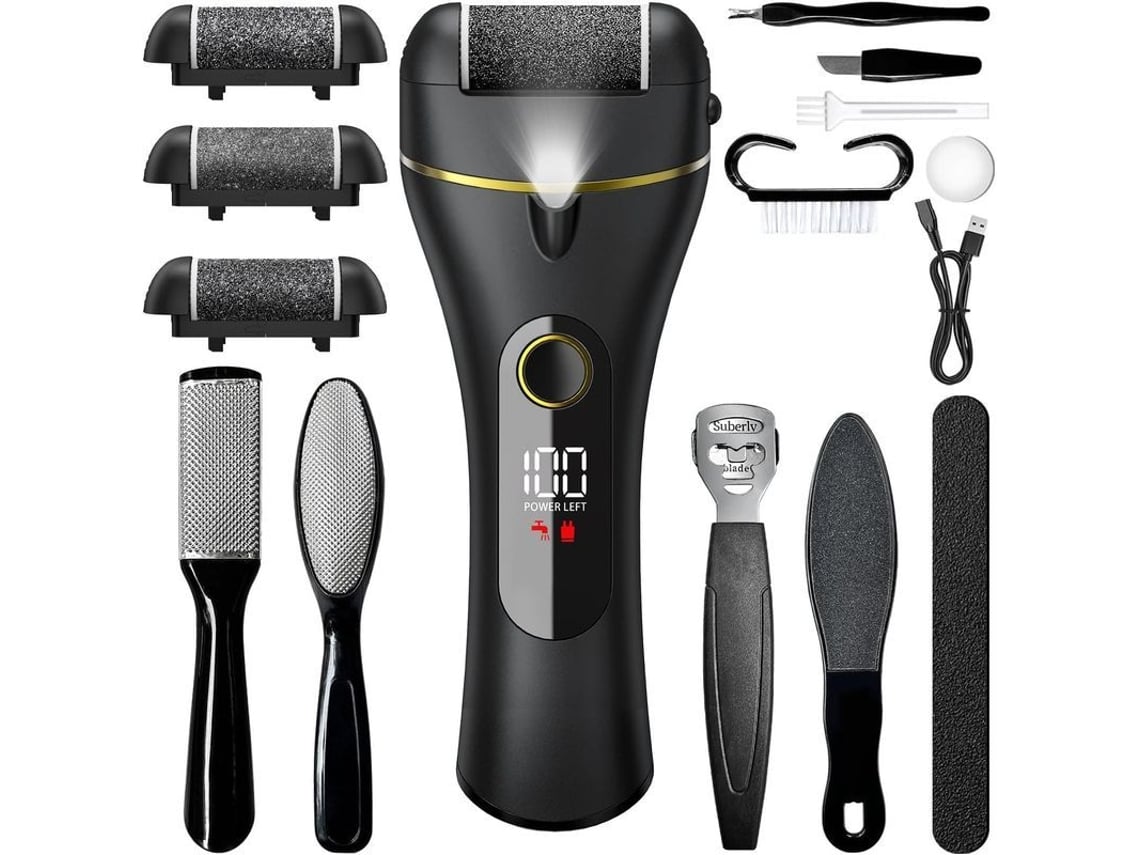 Kit De Pedicura Eléctrico 16 En 1, Raspador De Piel Muerta Para El Cuidado De Los Pies, Recargable E Impermeable.