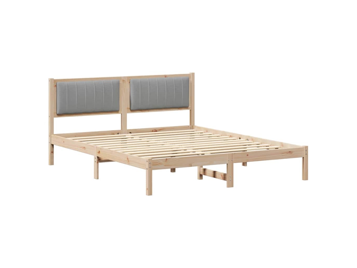 Maison Exclusive - Estructura De Cama Con Cabecera Tapizada Gris Claro
