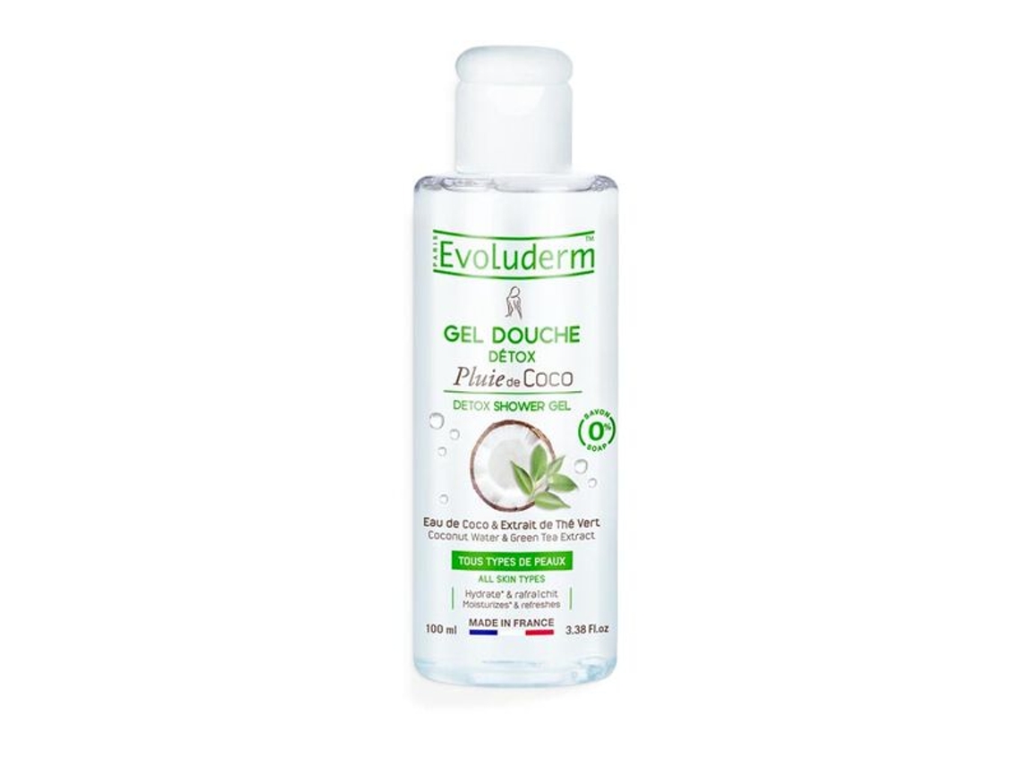 Gel de ducha desintoxicante con aceite de coco EVOLUDERM