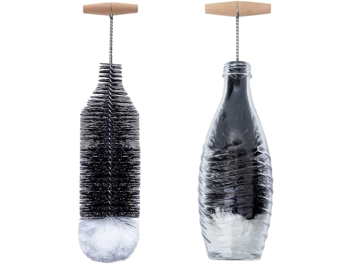 Cepillo De 35 Cm Antirriesgos Para Botellas De Vidrio Sodastream Eliminar Suciedad