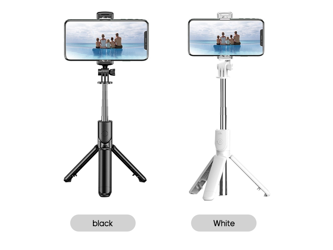 Bastão Para Selfie Com Tripé Plegável 360° Rotação Controle Bt Suporte Celular Multifuncional