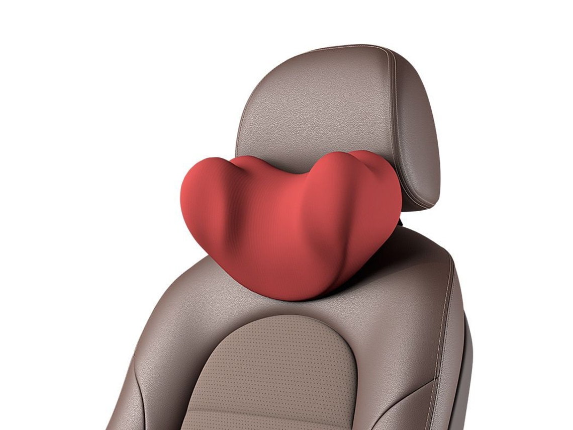 Rebe-almohada Cervical Ergonómica De Espuma De Memoria Para Coche Oficina Y Juegos Roja 2 Piezas