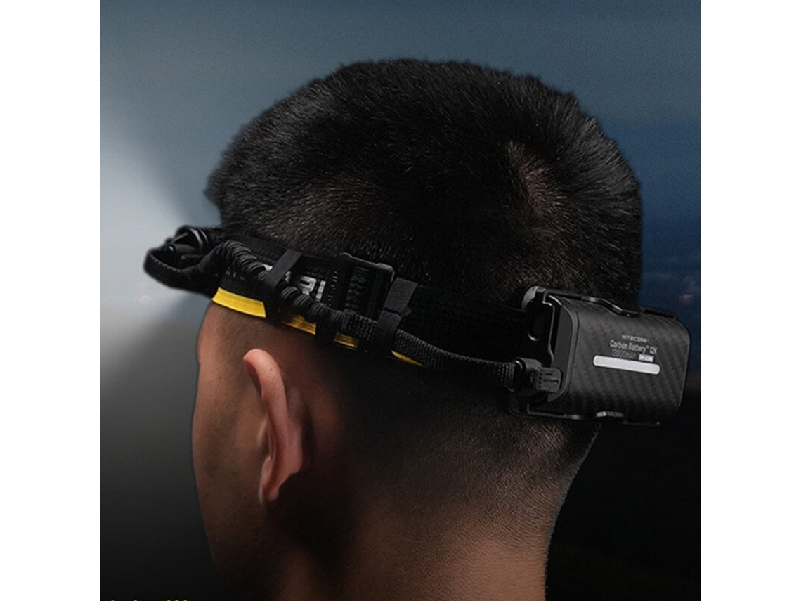 Negro nitecore Batería Carbono 12k 12000mah Kit Linterna Frontal Autonomía Carga Rápida Usb-c Ip68 Camping Senderismo