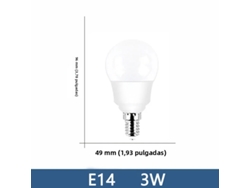 6 bombillas LED de alta eficiencia y económicas, con una vida útil de hasta 50.000 horas. Mdug (blanco frío, 3 W, casquillo E14).