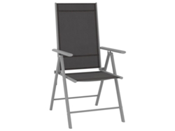 Maison Exclusive - Juego De Comedor De Jardín 10 Piezas Negro Y Plateado