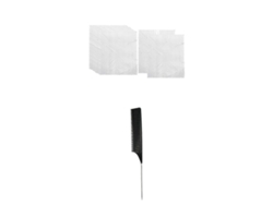 Set de 50 capas desechables impermeables para cortar el pelo, delantal de peluquería + peine