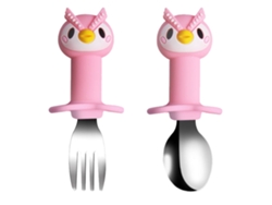 Set de utensilios para bebé - Cuchara y tenedor de acero inoxidable NEVEANCE