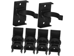 Patas 10 Clips Gabinete Plástico Pp Negro, Paquete Piezas,