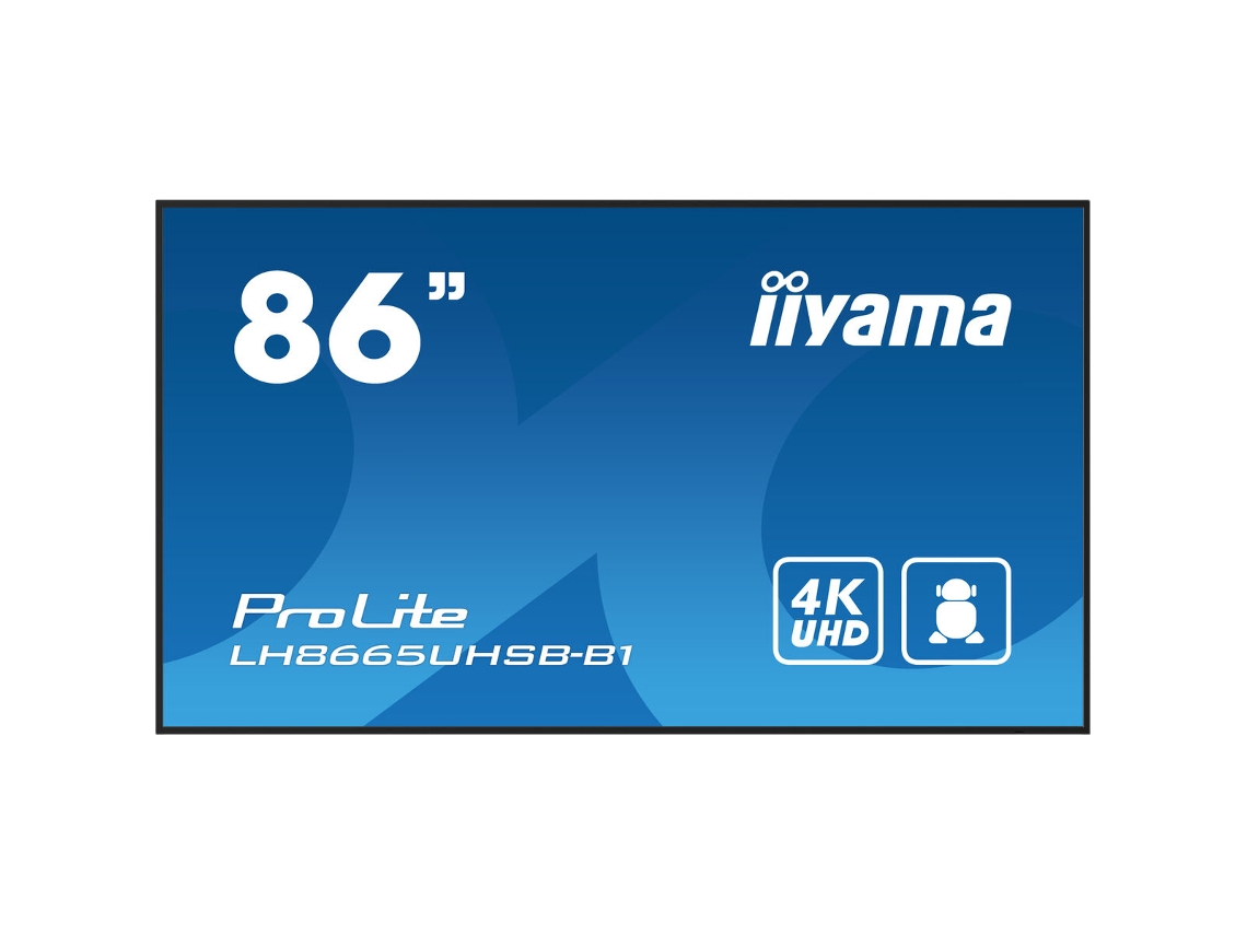 Monitor IIYAMA ProLite LH8665UHSB-B1 (Negro - IPS - 4K Ultra HD - 86" - 8 ms)