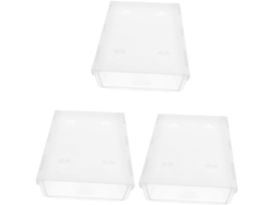 Caja De Almacenamiento Oculta De 3 Piezas Para Debajo Del Escritorio Con Cajón Deslizante, Adhesiva, No Requiere Perforación, Organizador.