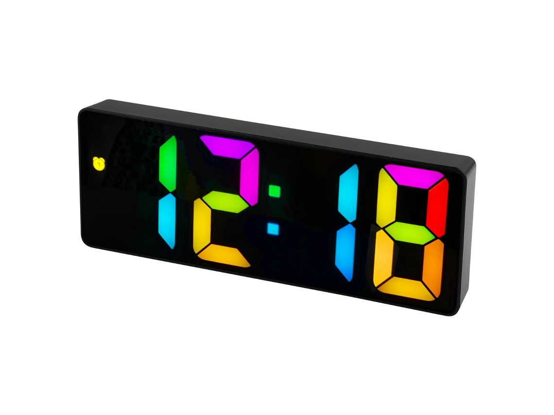 Reloj Electrónico RGB Multifuncional Creativo con Tapa Negra que Cambia de Color. Kofihety
