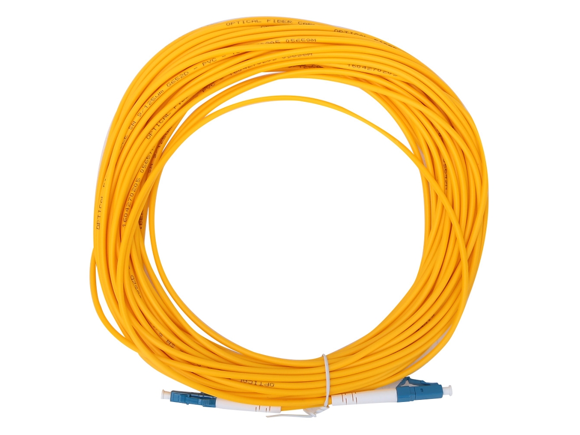 Cabo de Fibra Óptica Monomodo LC/UPC 15m com Patch Cord de Cerâmica
