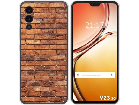 Carcasa para Vivo V23 5G TUMUNDOSMARTPHONE Dibujos Ladrillo 04 Multicolor