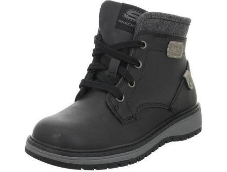 Botas SKECHERS Cuero Sintético Niños (27.5 - Negro)