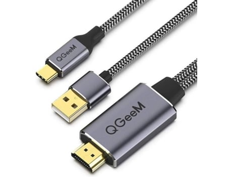 Adaptador QGEEM UA12 (USB-C - 0.1 m - Gris)