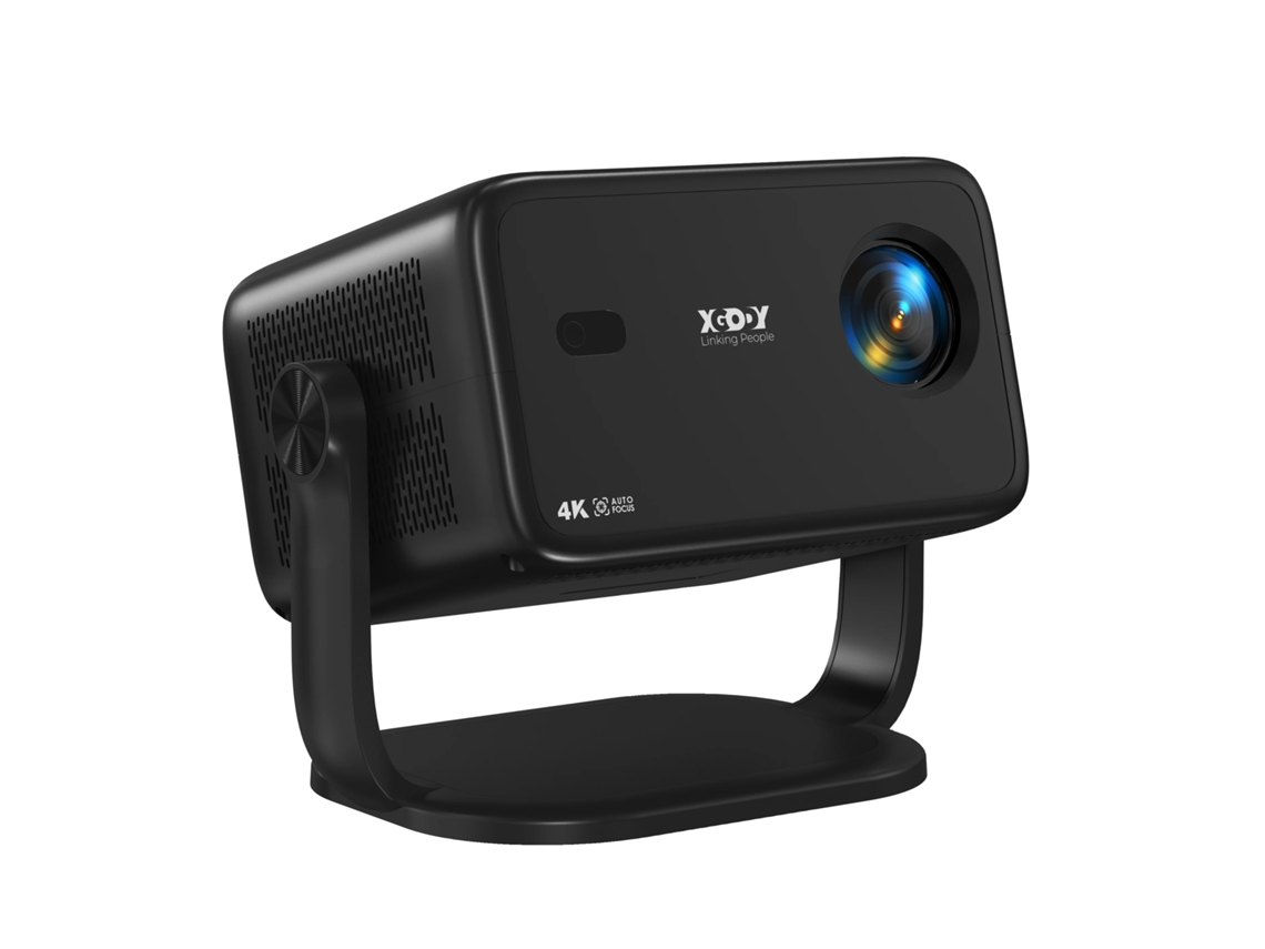 Proyector, resolución 1080p, conectividad Wi-Fi y Bluetooth, estabilizador A6.