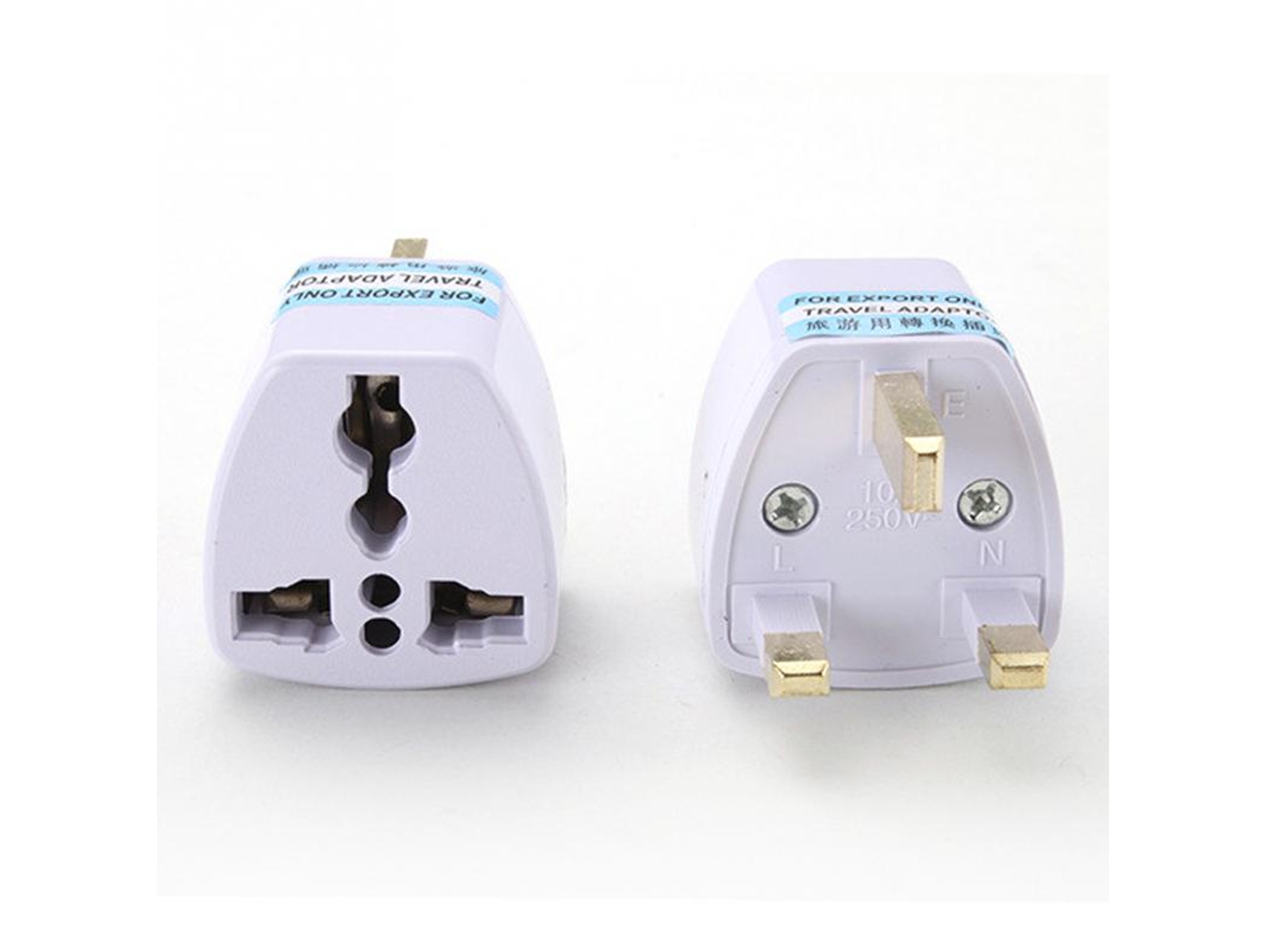 Adaptador de Enchufe EU / EUA / AU para UK (Blanco)