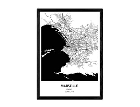 Poster NACNIC Mapa de Marselle Francia (A3)
