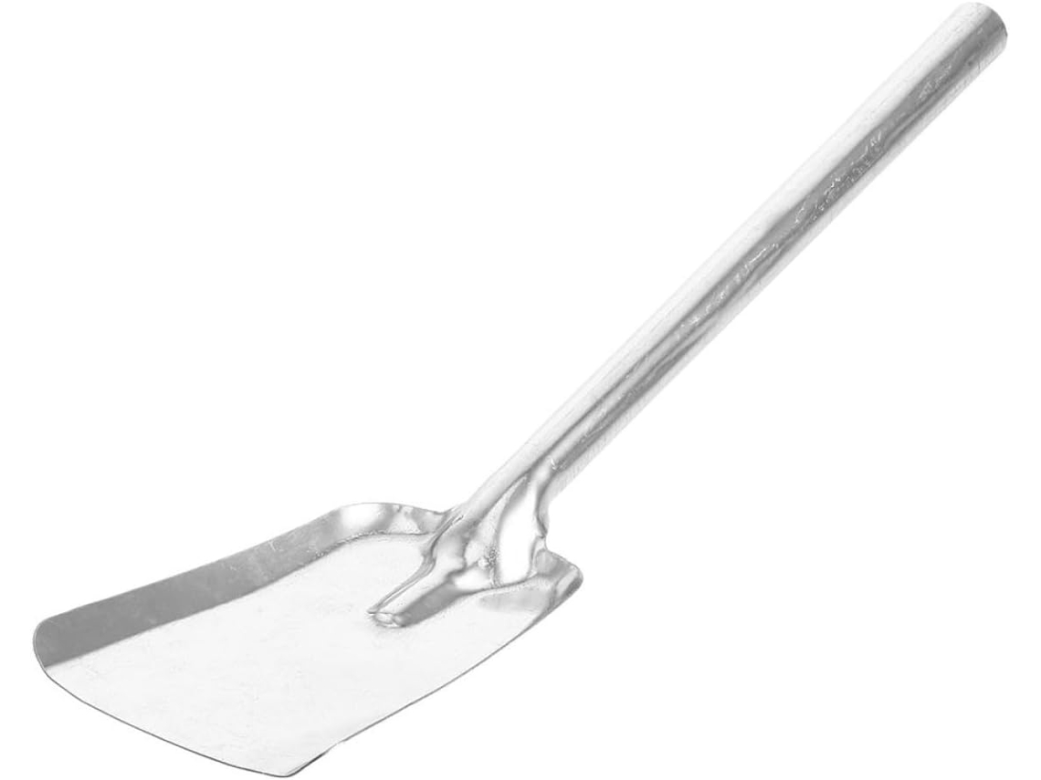 Pala De Hierro Fundido Engrosada Inoomp Con Mango Largo, Pala Grande Para Chimenea, Barbacoa, Carbón Y Jardín, Adecuada
