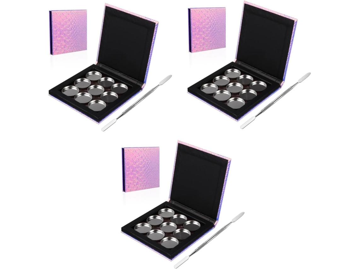 De Paleta Magnética De 3 Peças Com Discos Metálicos Redondos E Espátula Para Viagem.