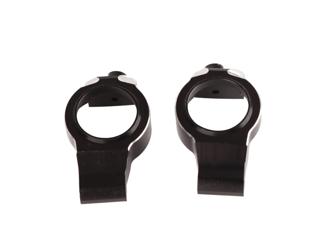 2 Piezas De Soporte De Buje De Aluminio Con Eje En C Para Coche Rc Traxxas 1/5 Con Bloqueo De Rueda - Negro