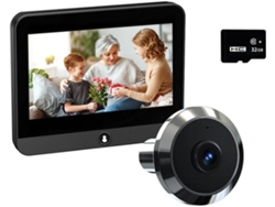 Tuya Wifi 4, Timbre Digital De 3 Pulgadas Y 2 Mp Con Mirilla Electrónica Y Detección