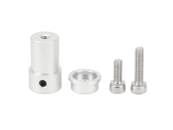 Conector de eje de motor universal de aleación de aluminio 2026 para rueda omnidireccional de 4 mm