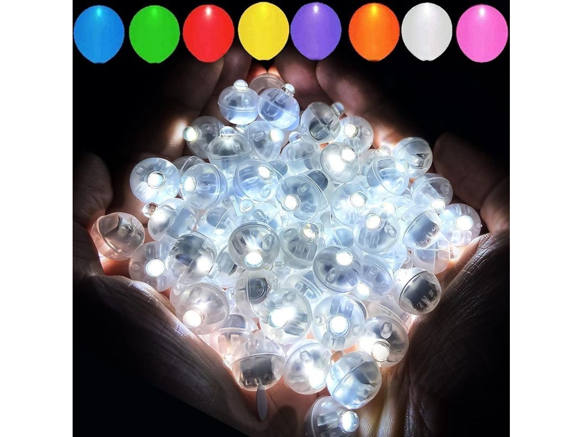 50 Luces Para Globos Blancos, Batería, Alta Duración, Impermeable, Decoración De Fiesta, Navidad, Aniversario