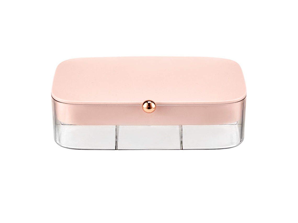 Caja de Organización Viaje Portátil Doble Rosa (18x12x5cm) Kofihety