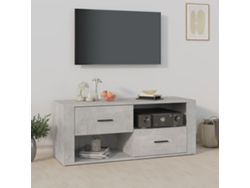 Mueble Tv 100 x 35 x 40 cm Madera Procesada Gris Derivados Del Cemento