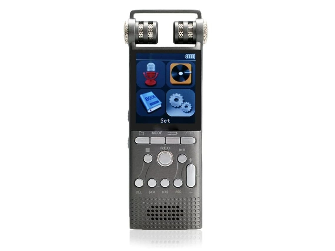 Grabadora de audio digital profesional ELORY con activación por voz, incluye lápiz USB, grabación continua y 100 horas de autonomía.