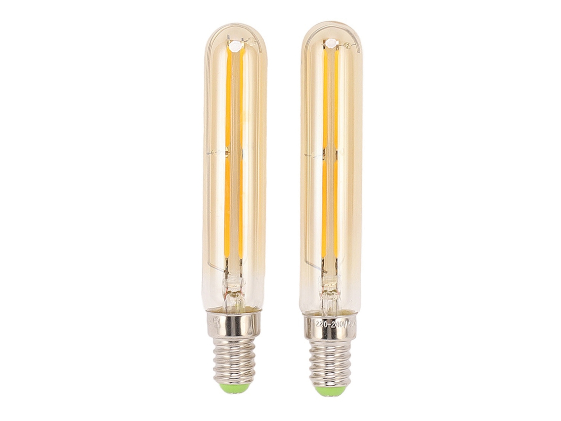 2026-2 Piezas Bombilla Led Tubular 4w E14 2300k 220-240v T20x120 Para Iluminación