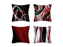 Juego De 4 Fundas De Almohada Cuadradas De Poliéster Para Sala De Estar, Cama, Sofá Y Coche.