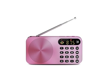 Radio Q6 Multifunción Fm 3600mah Batería recargable Led Pantalla digital Oro rosa
