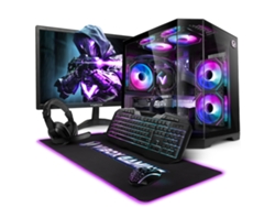 PC para juegos Vibox VIII-212 completa • Monitor de 23'' • Procesador Intel Core i9 129kf de 5.2 GHz • Tarjeta gráfica AMD RX 97 de 16 GB • 16 GB de RAM • SSD de 1 TB • Windows 11 • Wifi