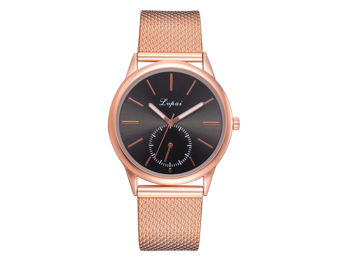 Reloj De Cuarzo De Moda Para Mujer Con Correa De Silicona Y Decoración De Diamantes De Imitación En Oro Rosa.