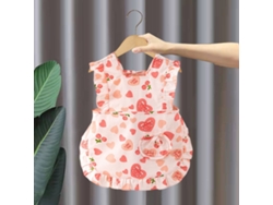 Baberos de verano sin mangas con estampado floral para bebé, ropa reversible para comer, estilo: Love, talla: 100 XIAOMOYU