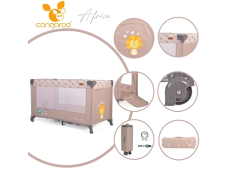 Cuna de viaje AFRICA de CANGAROO beige