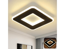 Lámpara de techo LED blanca y negra de 24 cm para pasillo o salón (Zmh)