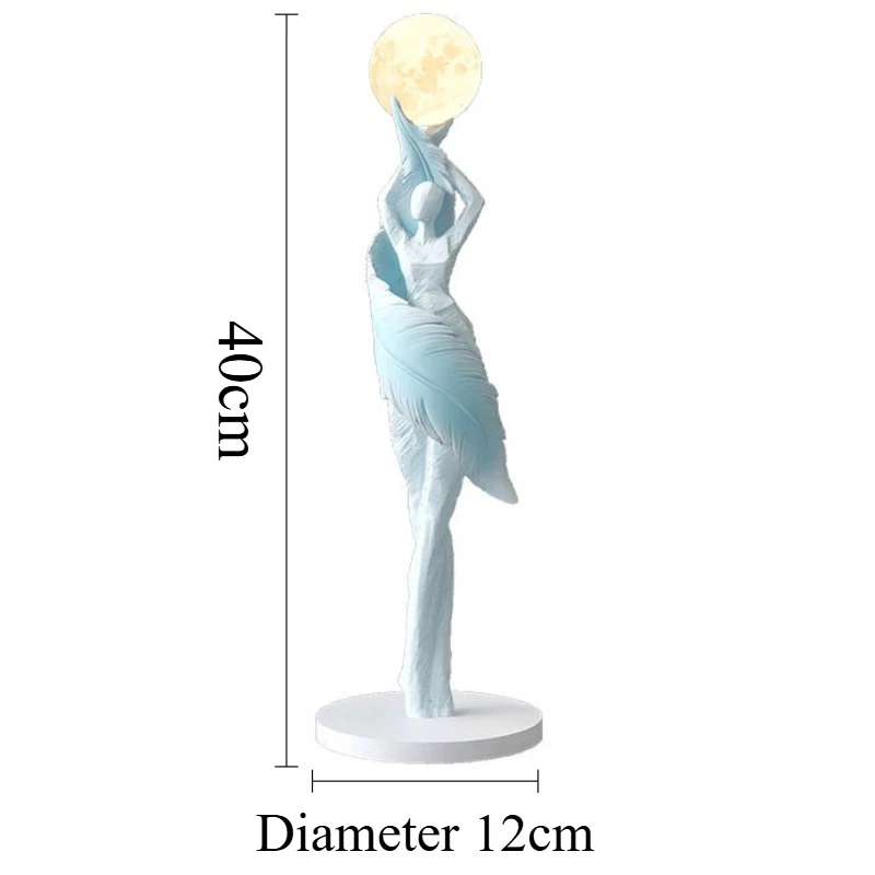 (azul Claro) Figura Decorativa Estética Creativa, Escultura Moderna Para Interiores