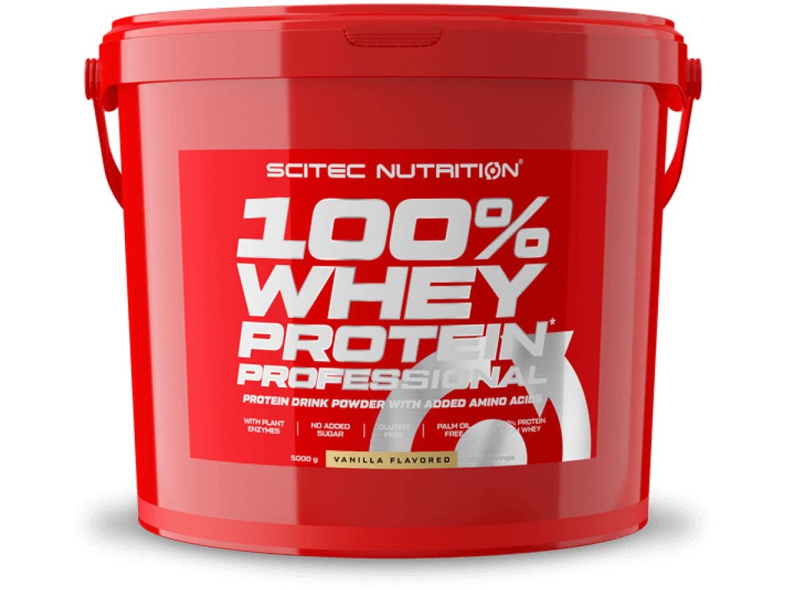 SCITEC NUTRITION 100% Whey Protein Professional 5 Kg Vainilla - Frutas del Bosque