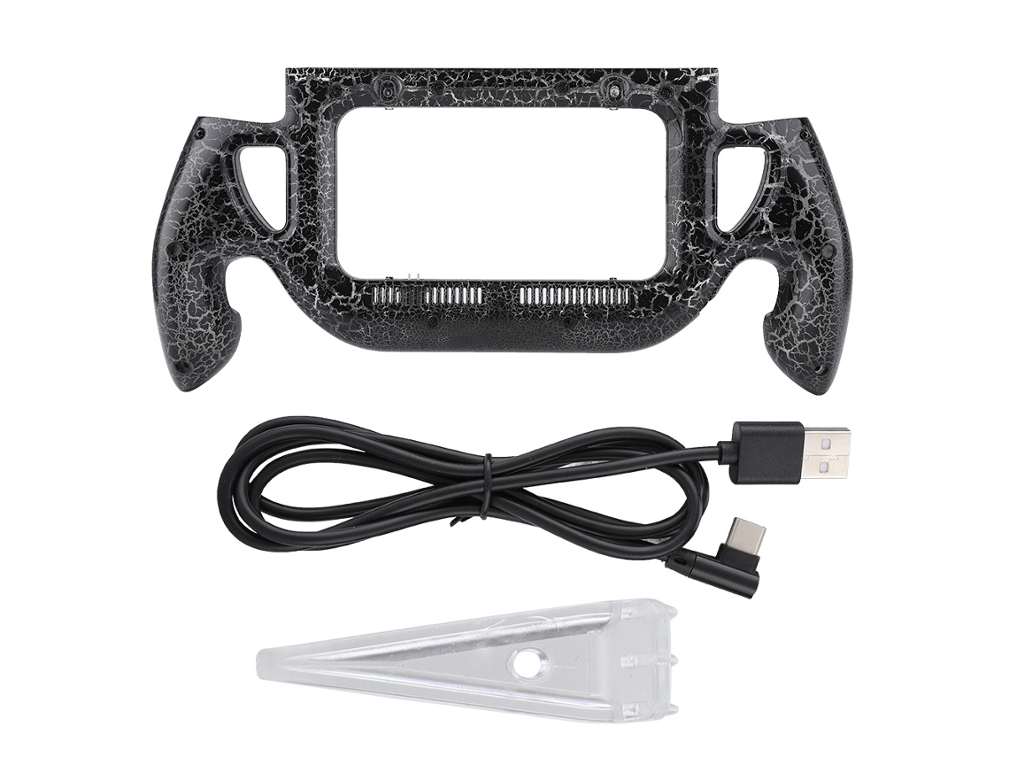 Funda protectora con efecto agrietado para Nintendo Switch, accesorio Grip Truyuety (negro)