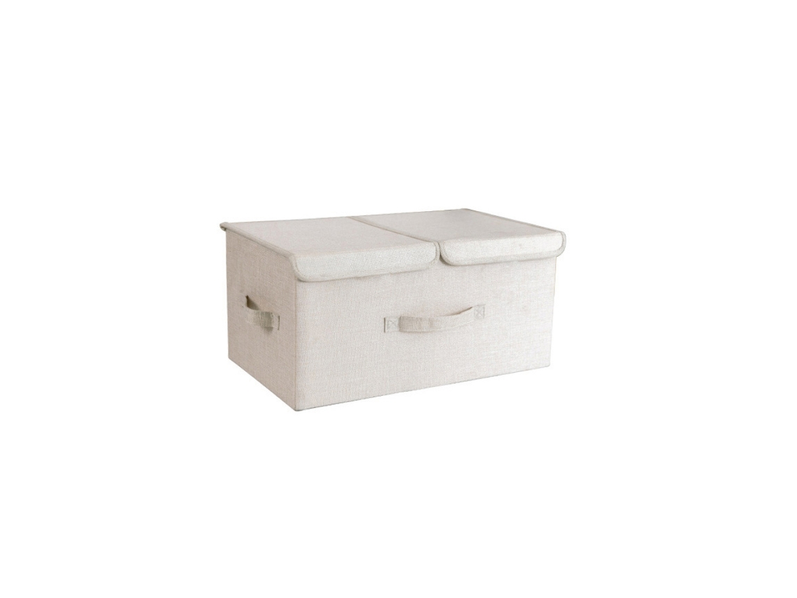 Cesta de almacenamiento de algodón y lino Caja de almacenamiento plegable Truyuety