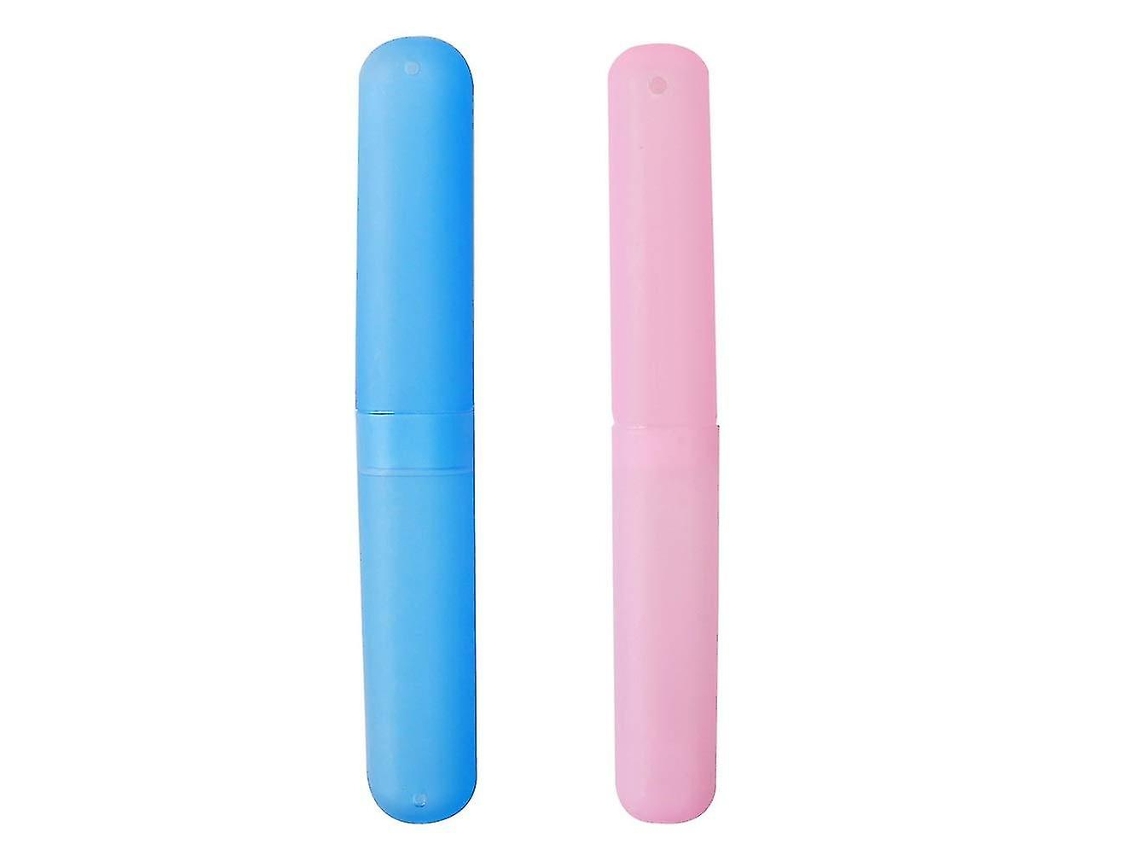 Estuche De Plástico Para Cepillo De Dientes, 2 Piezas, Soporte Portátil Para Cepillo De Dientes, Funda Para Almacenamiento Diario, Viaje Rosewell