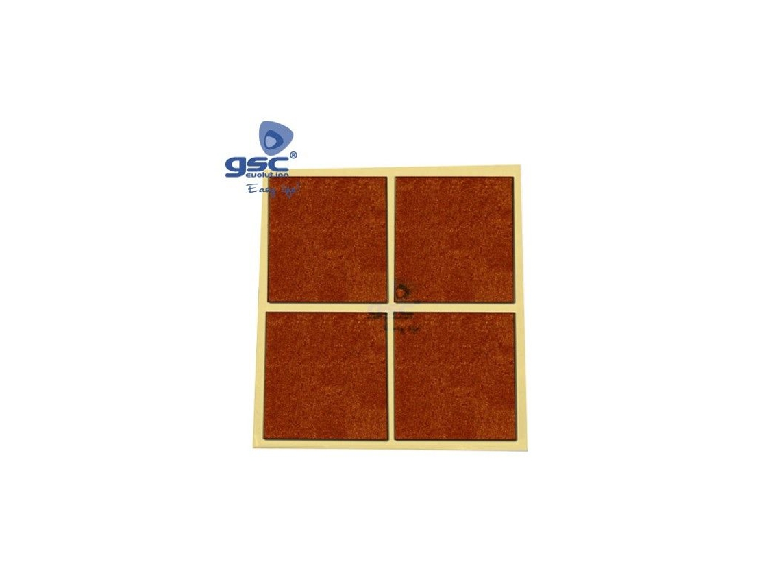 Set 4 Fieltros Adhesivos Cuadrados 44x38mm Marron Gsc 003802774