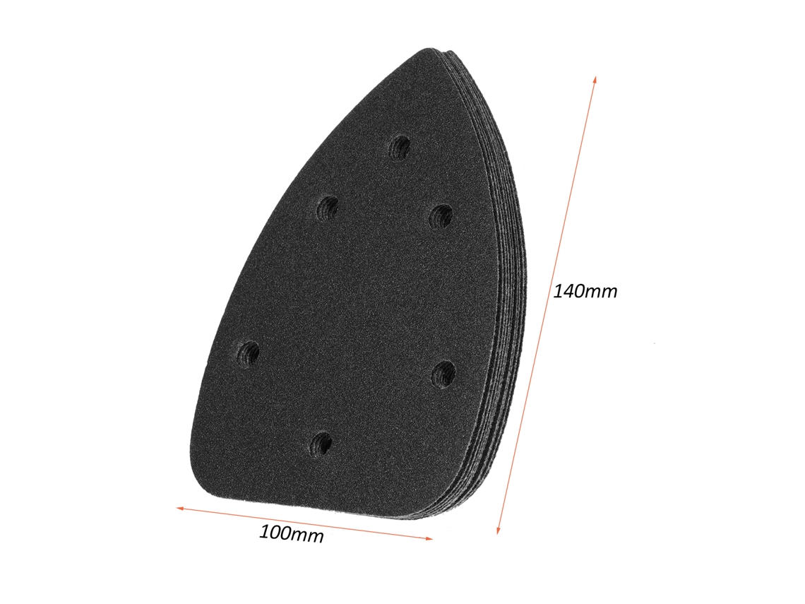 40 piezas de papel de lija húmedo de carburo de silicio, grano 60-180, 140x100 mm, para lijadora orbital
