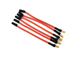 Blue10cm6pcs Rc Motor Esc Extension Cable 10cm/25cm With 16awg Silicone Cable 3.5mm Banana Head For Rc Drone Car Toy