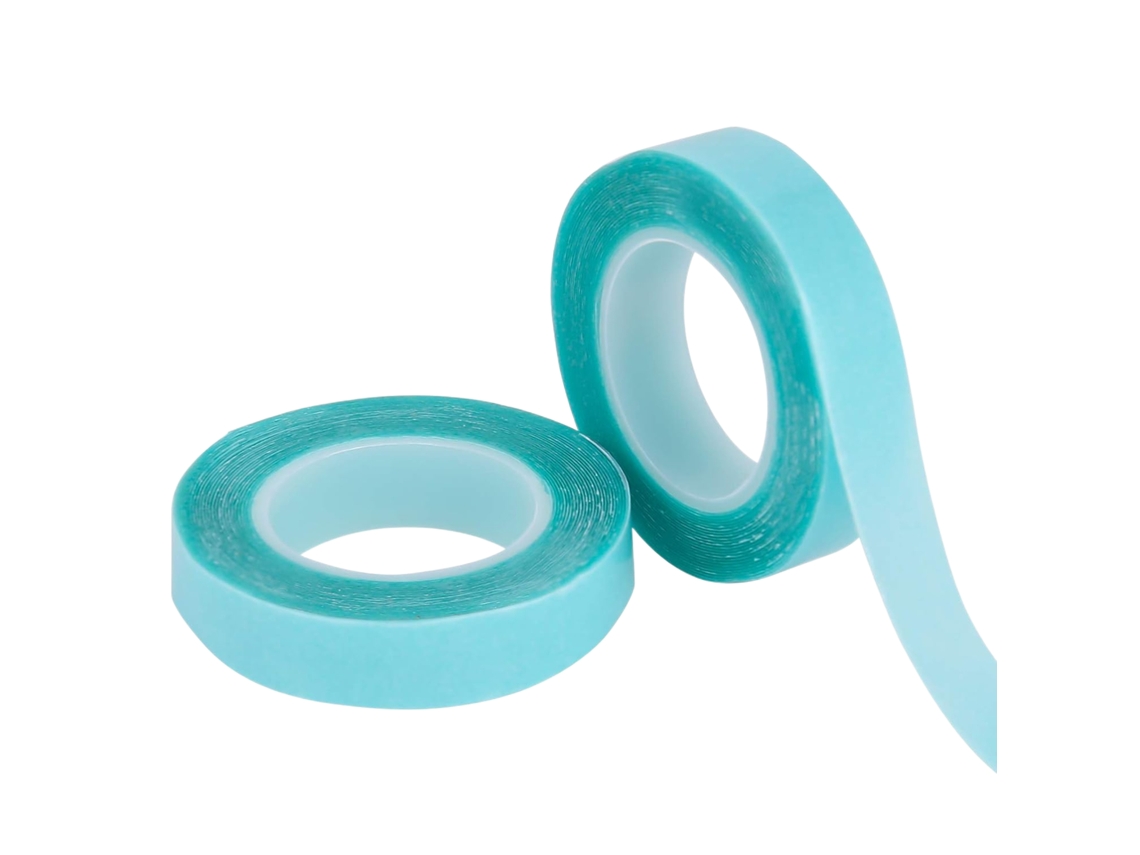 Extensiones de cabello con cinta adhesiva, cinta adhesiva de doble cara impermeable para pelucas y extensiones de cabello humano (azul)
